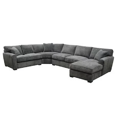 Casual 4-Piece U-Shaped Chaise Sectional